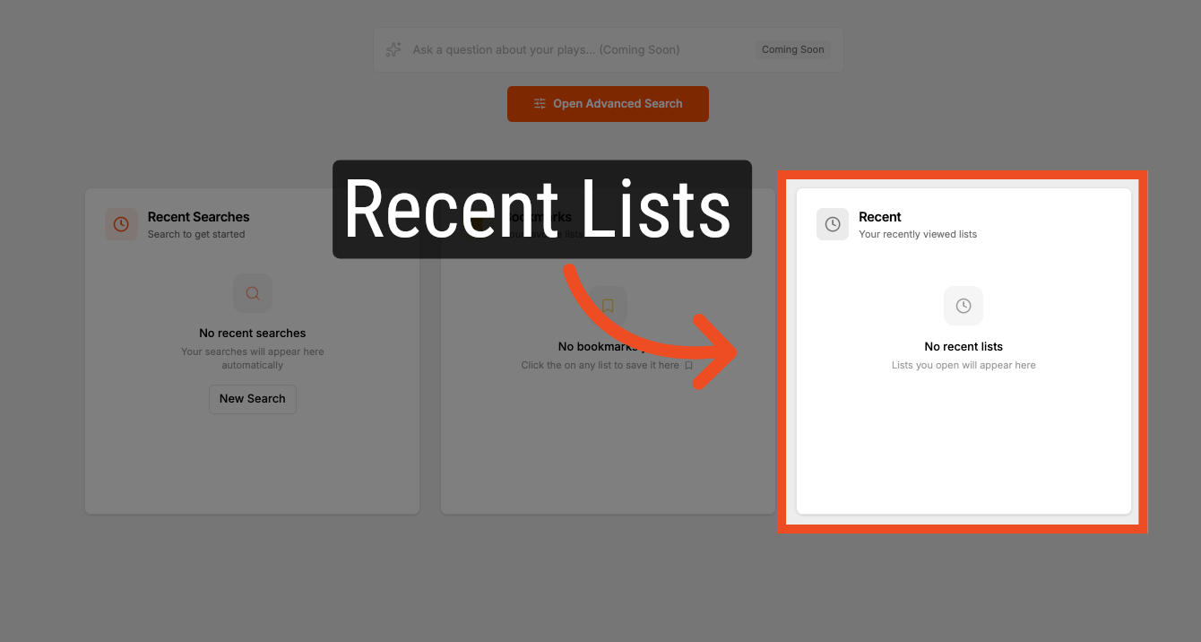 View Recent Lists
