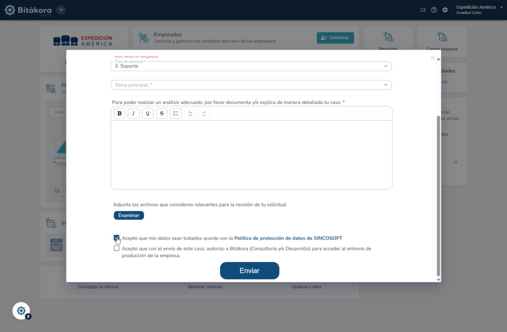 Política de protección de datos