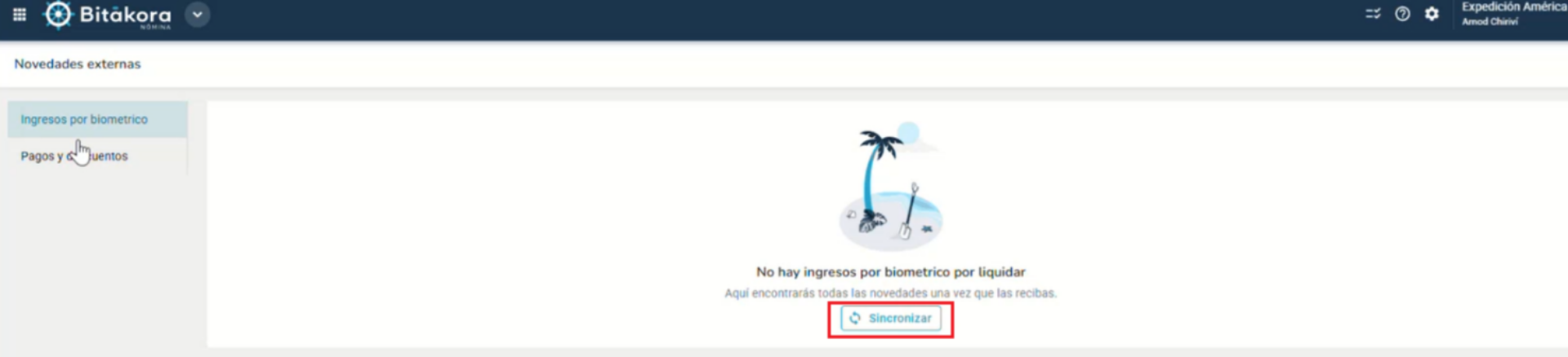 Sincronizar datos