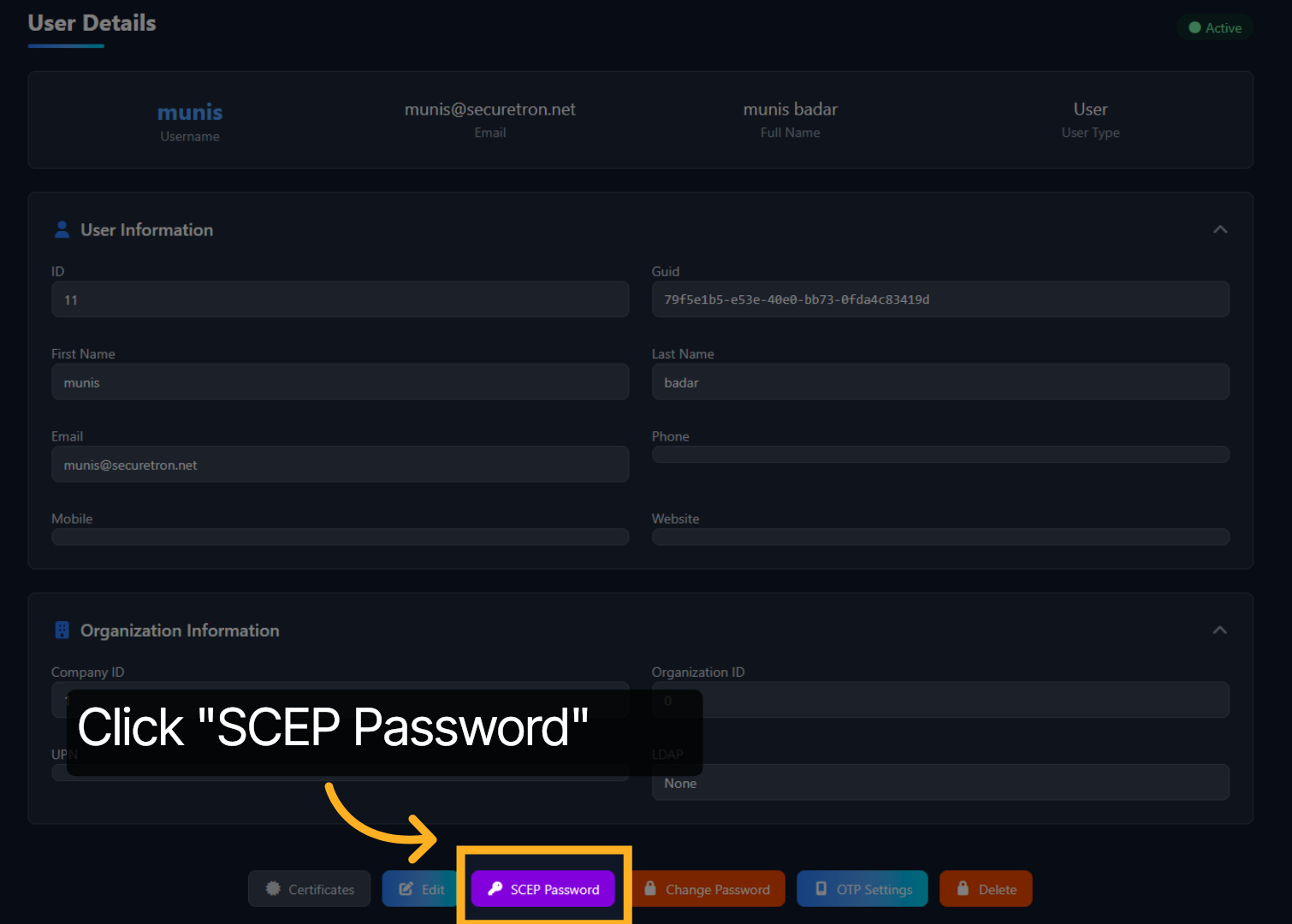 Generate SCEP Challenge Password
