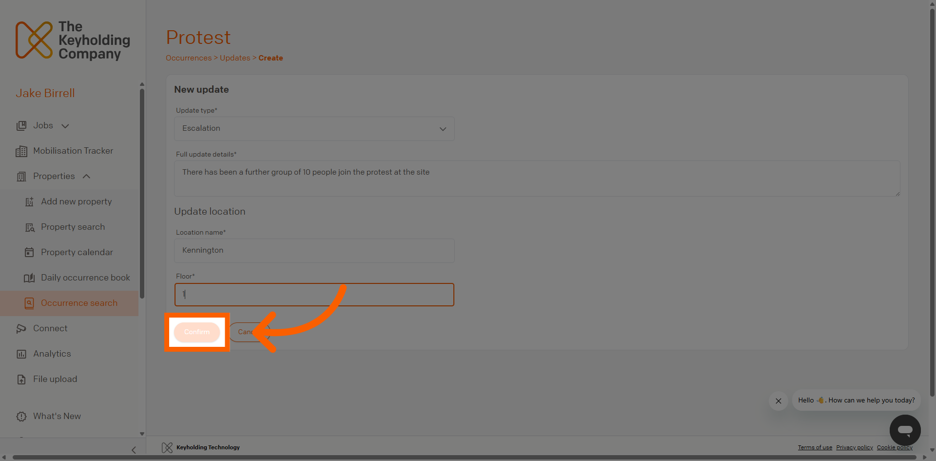 Confirm Update Submission