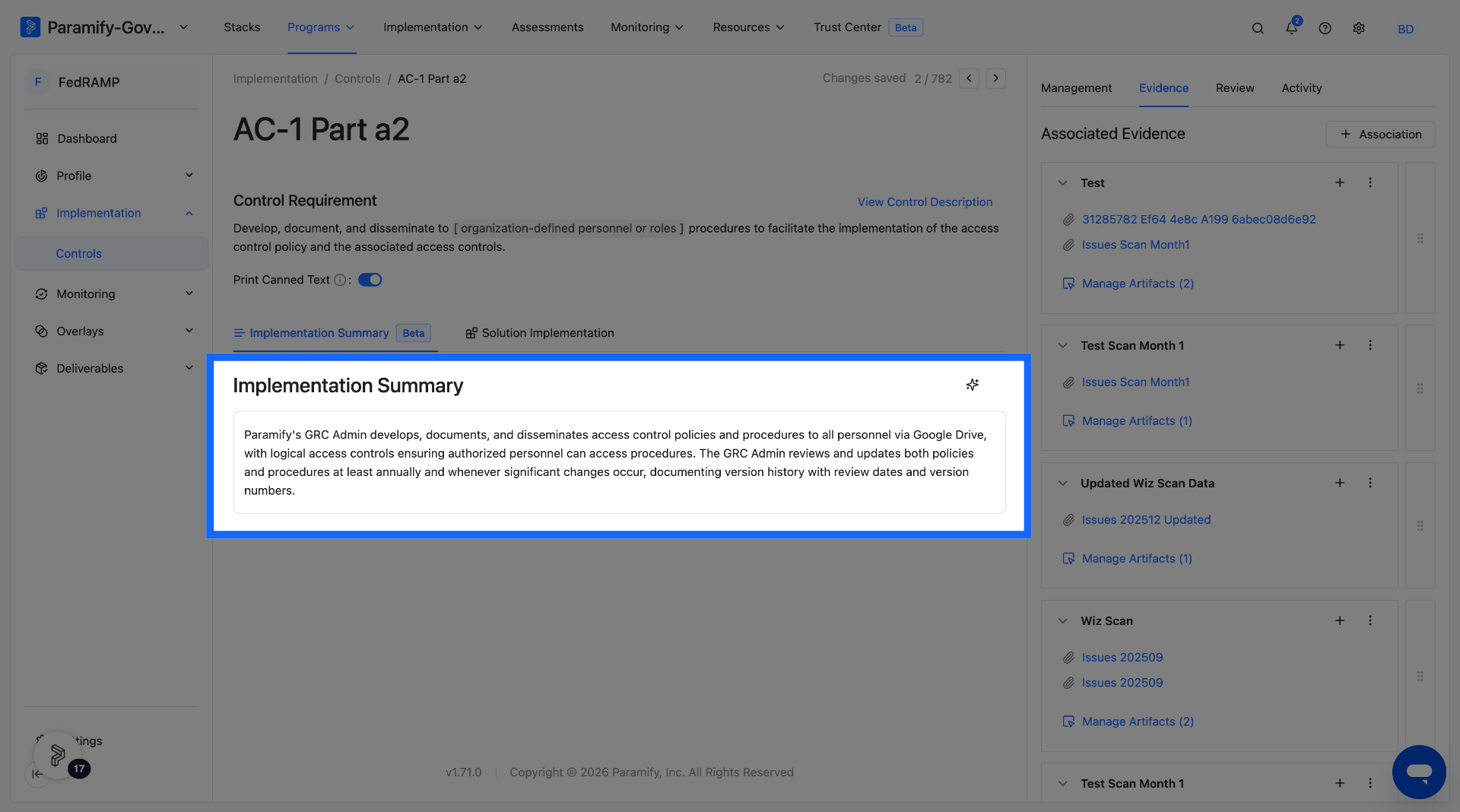 Review Control Requirement