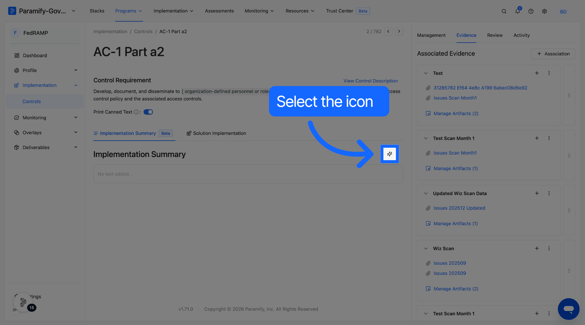 Open Summary Options