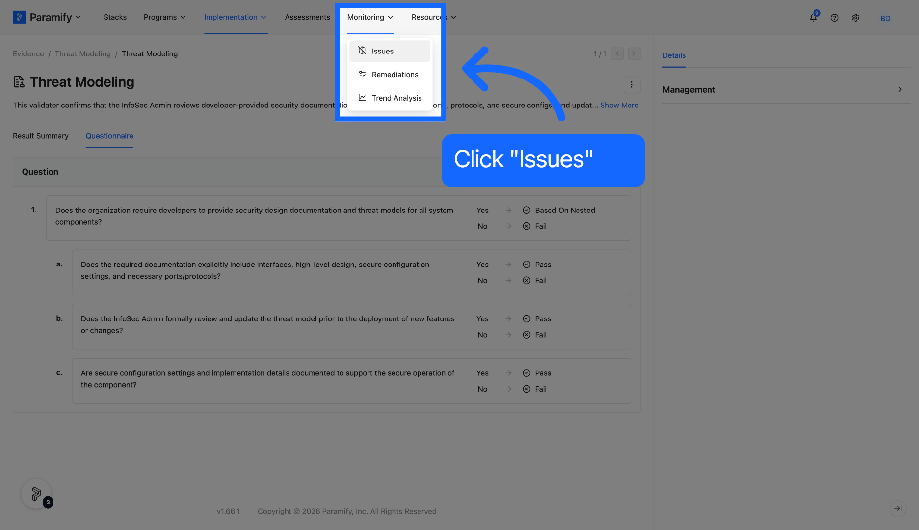 Open Issues Tab