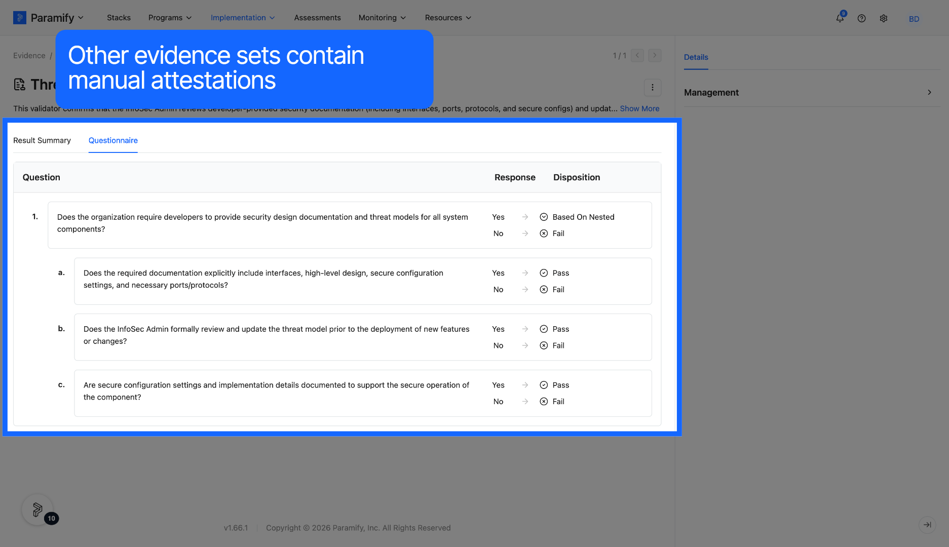 View Questionnaire Results Summary