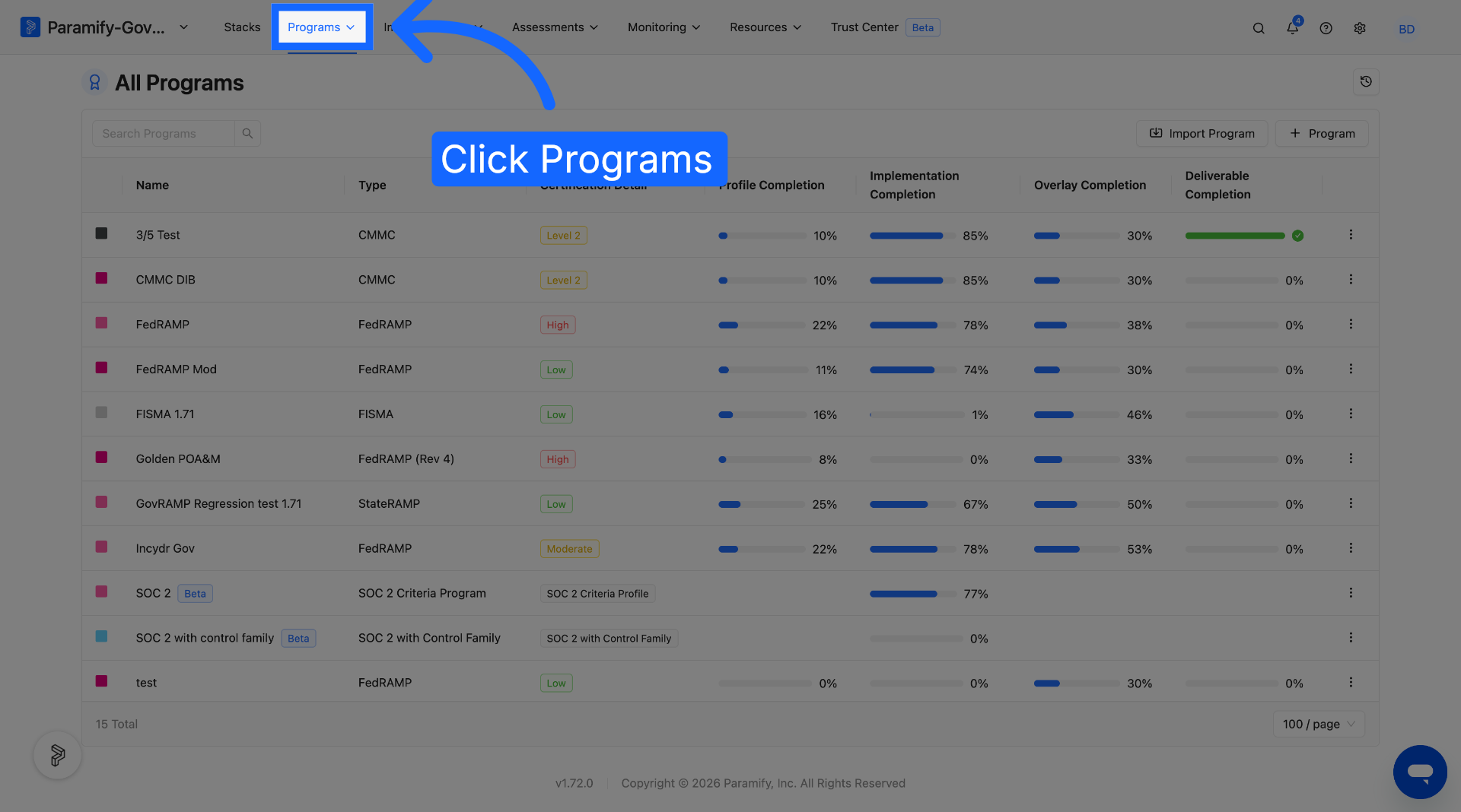Access Programs Section
