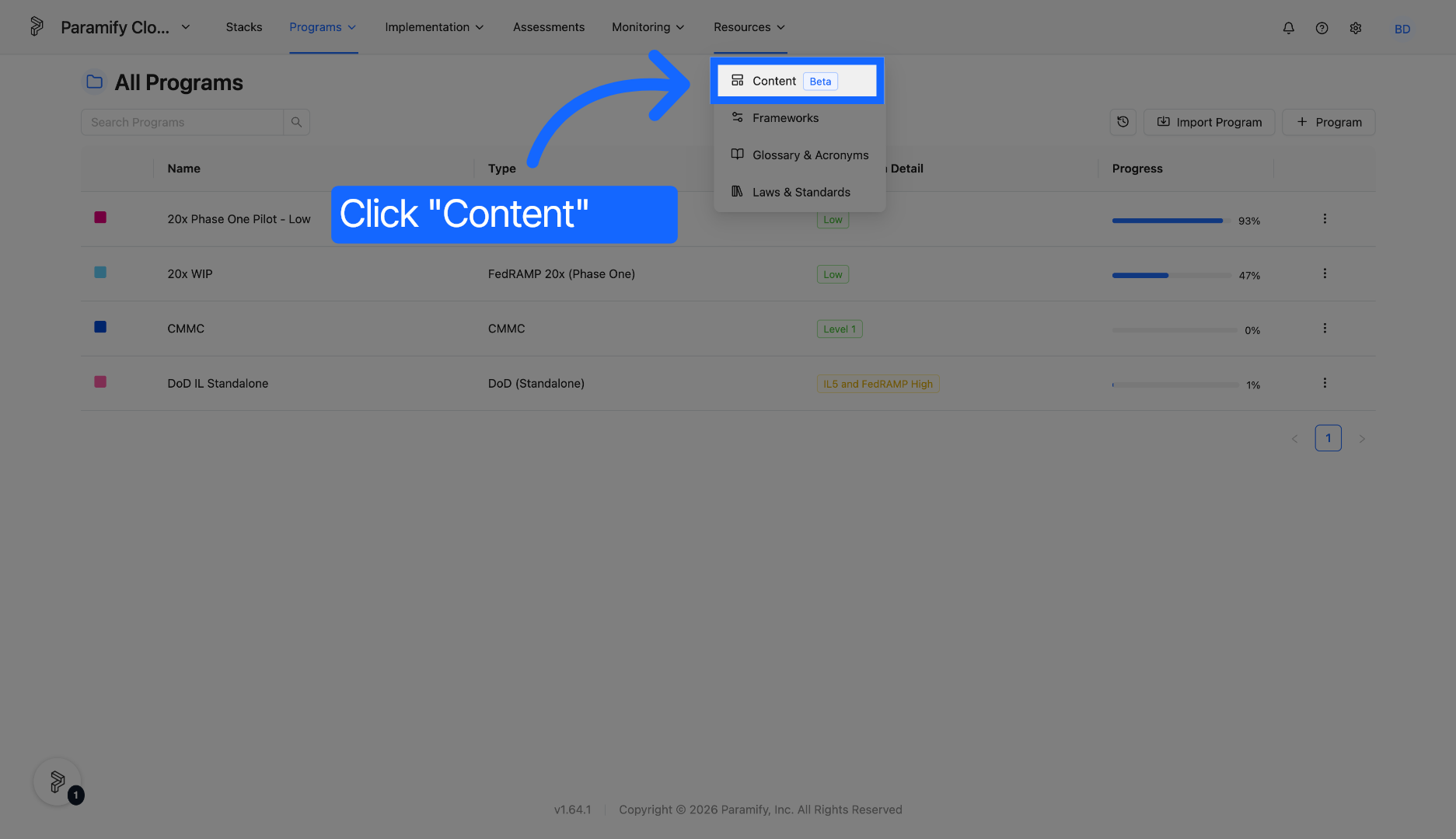 Select ContentBeta Section