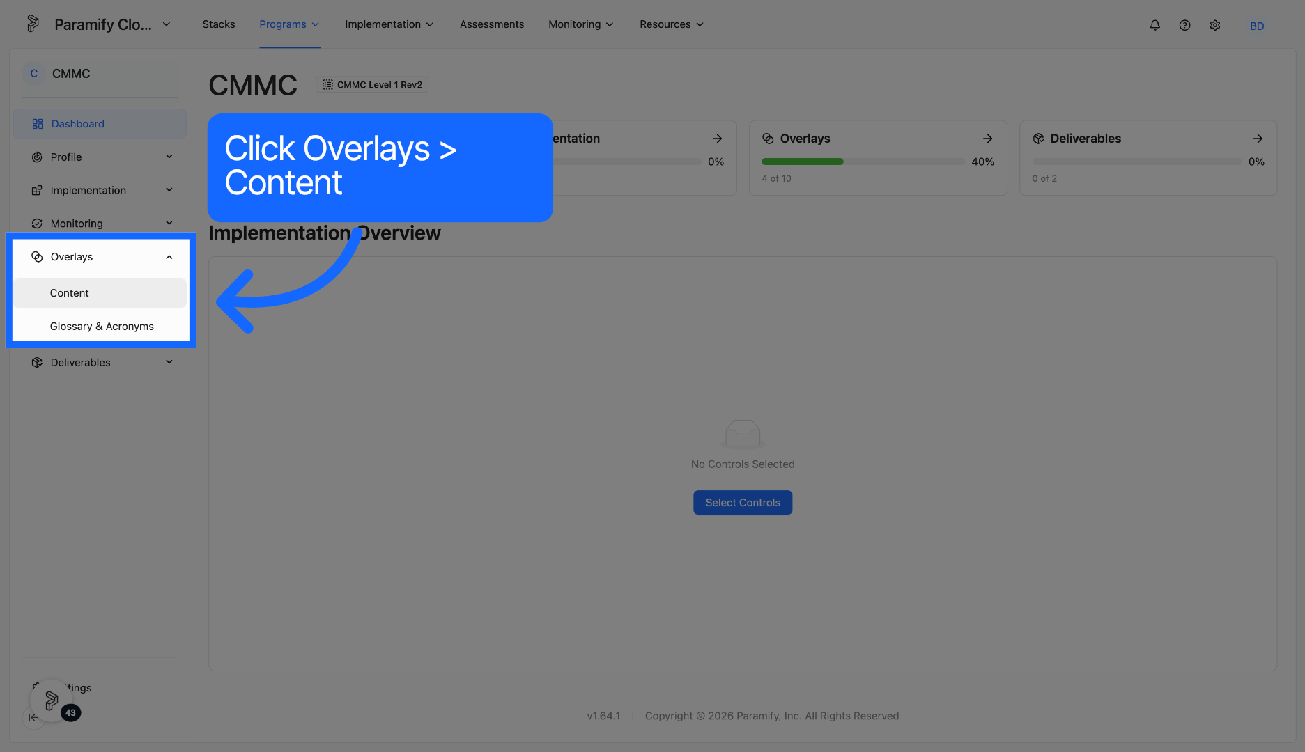 Click Content Tab