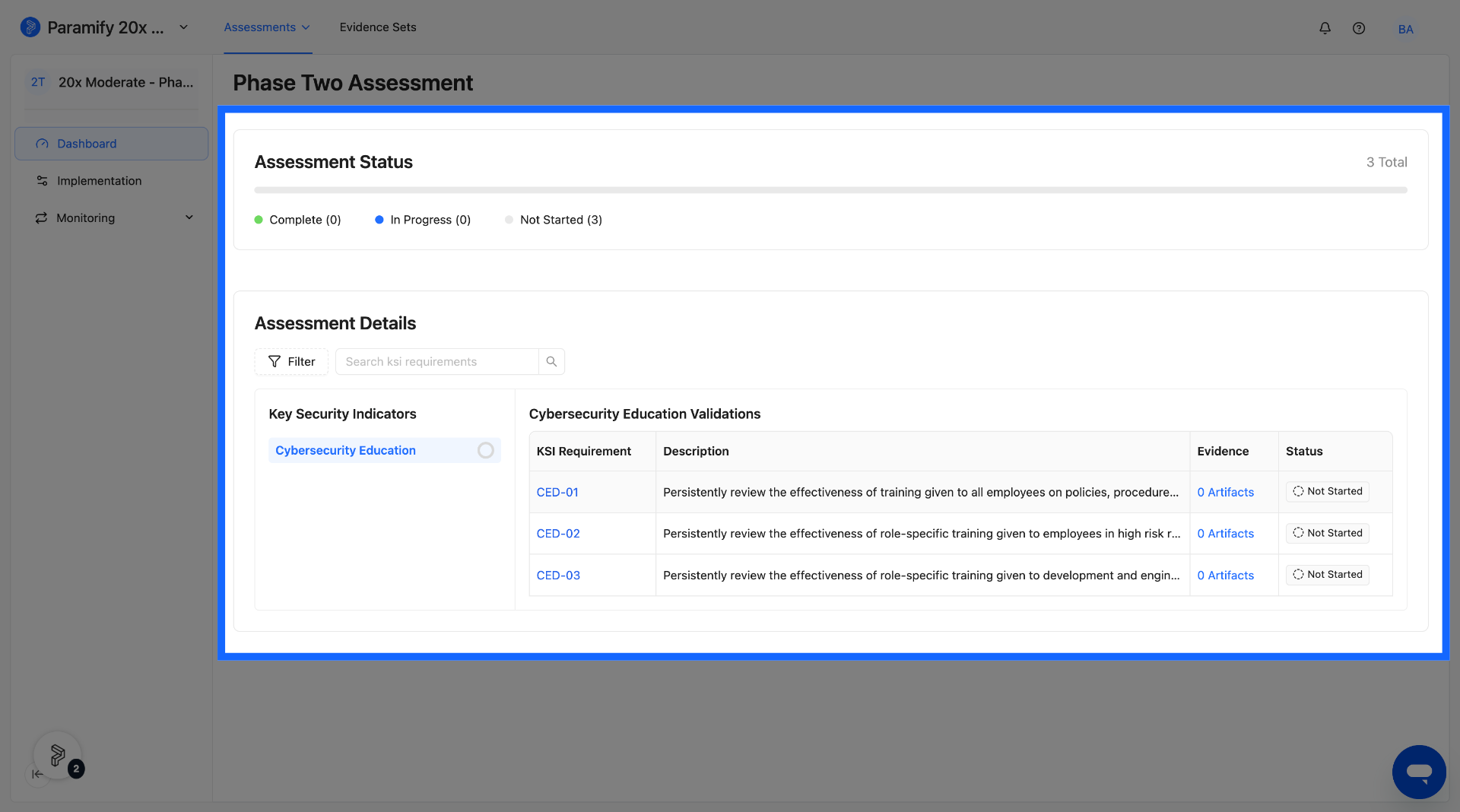Select Assessment CED-01