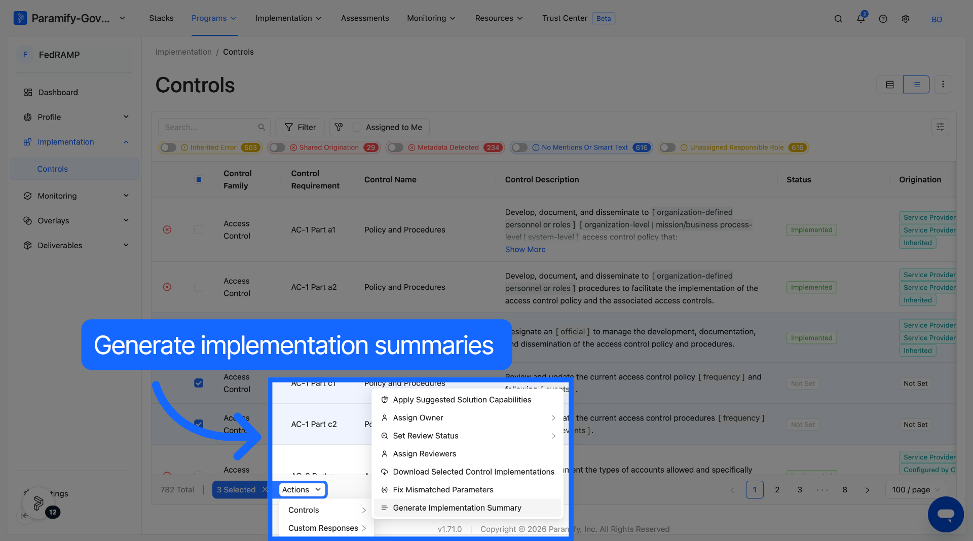 Generate Implementation Summary