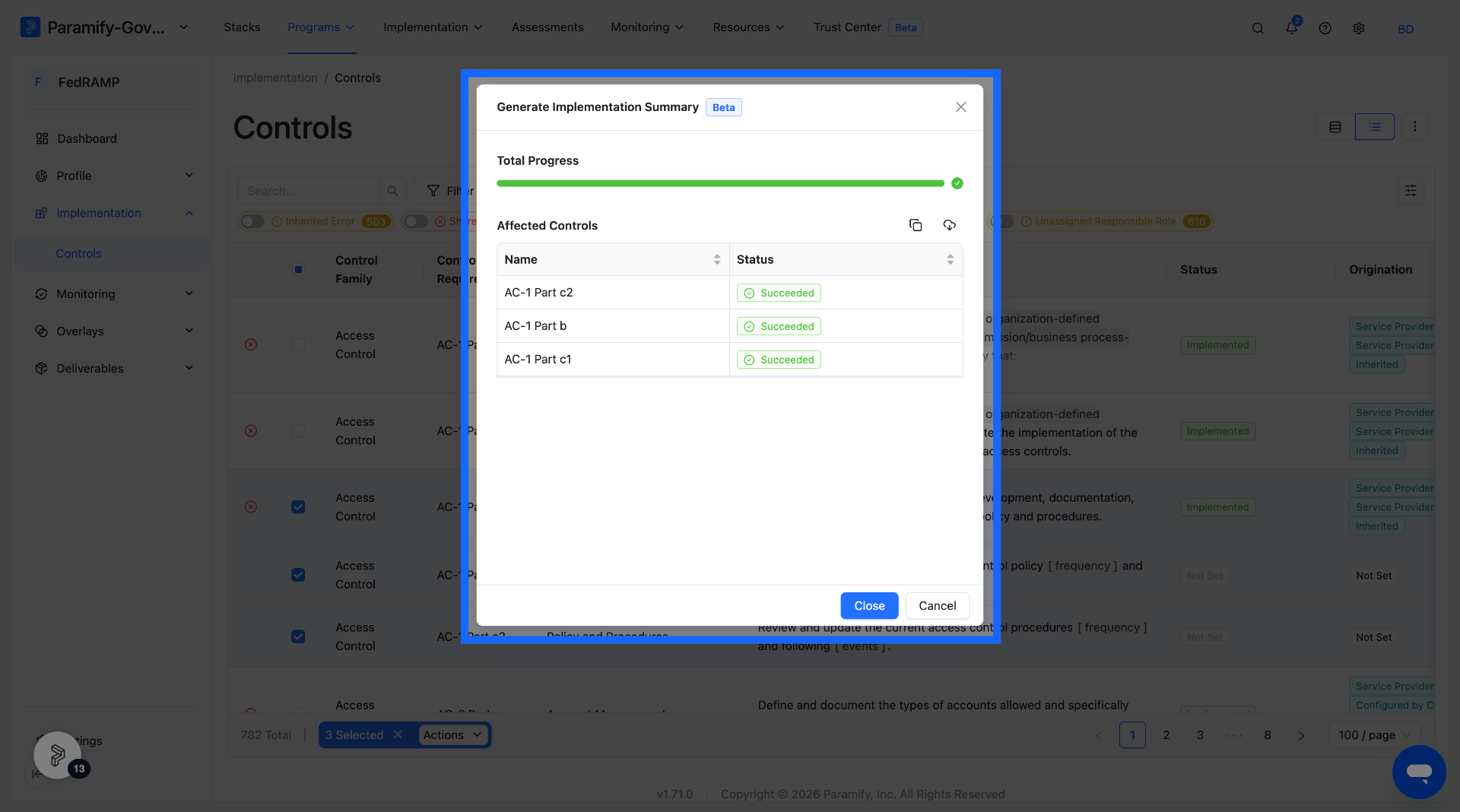 View Affected Controls