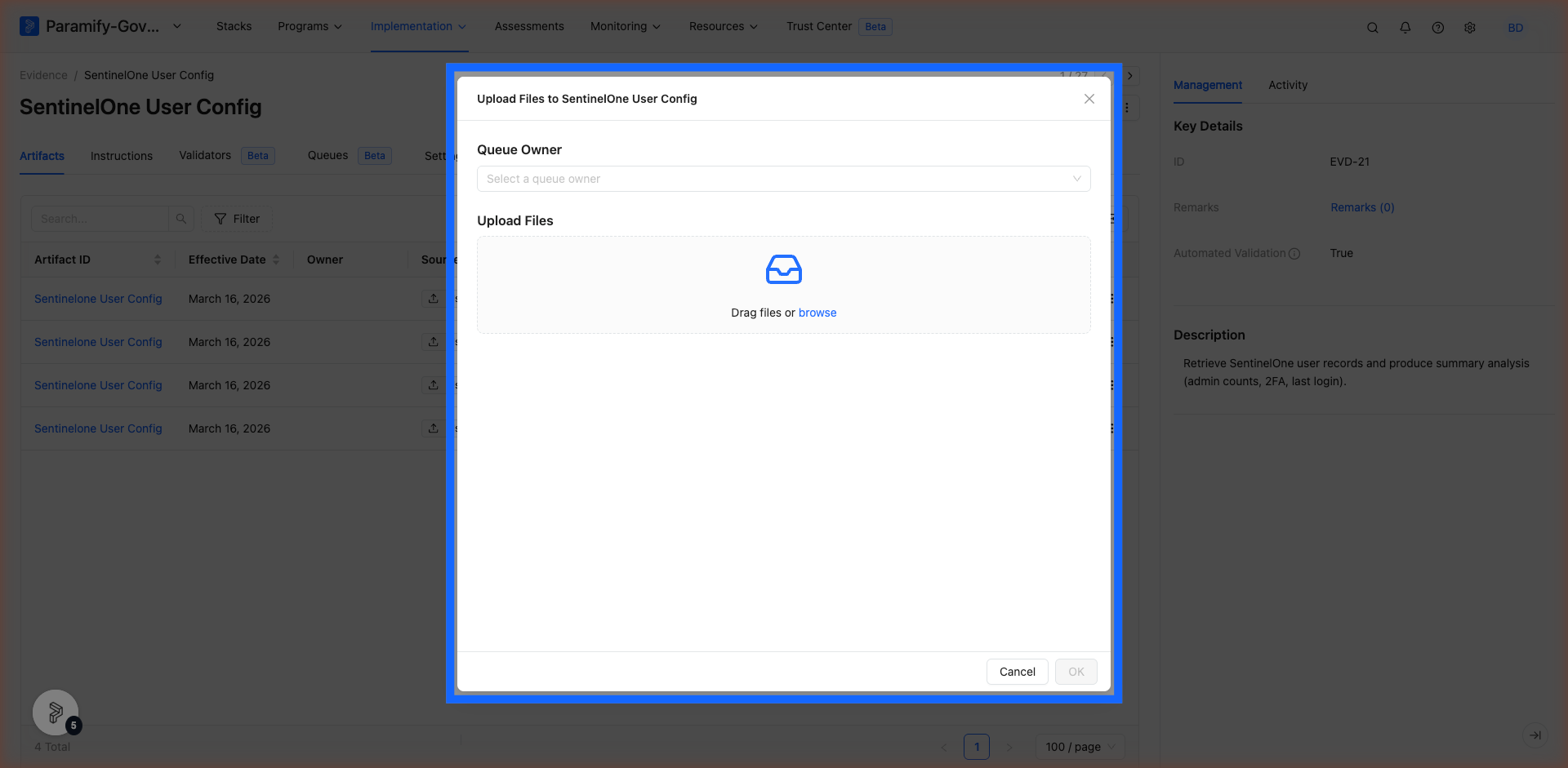 Upload Files to Configuration