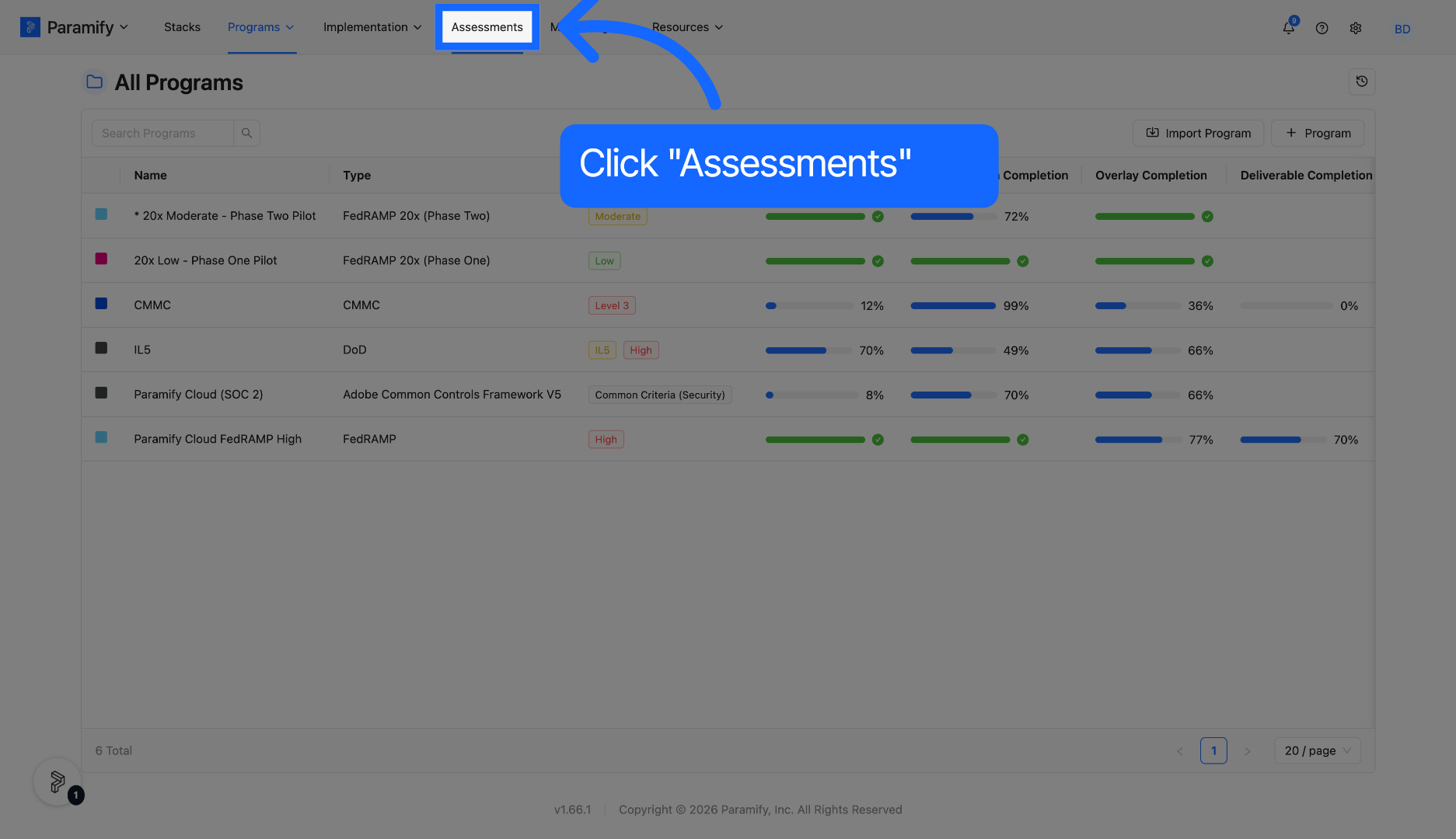 Select Assessments Section