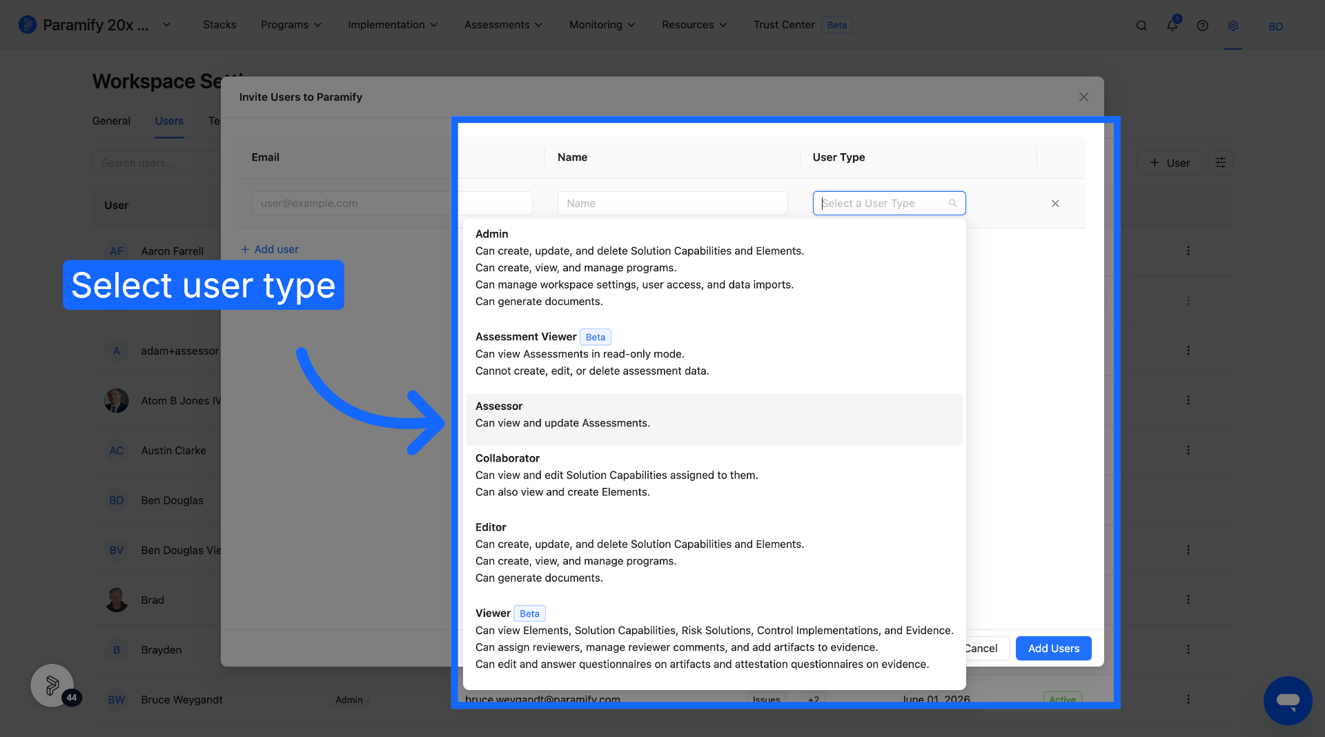 Set Assessment Permissions