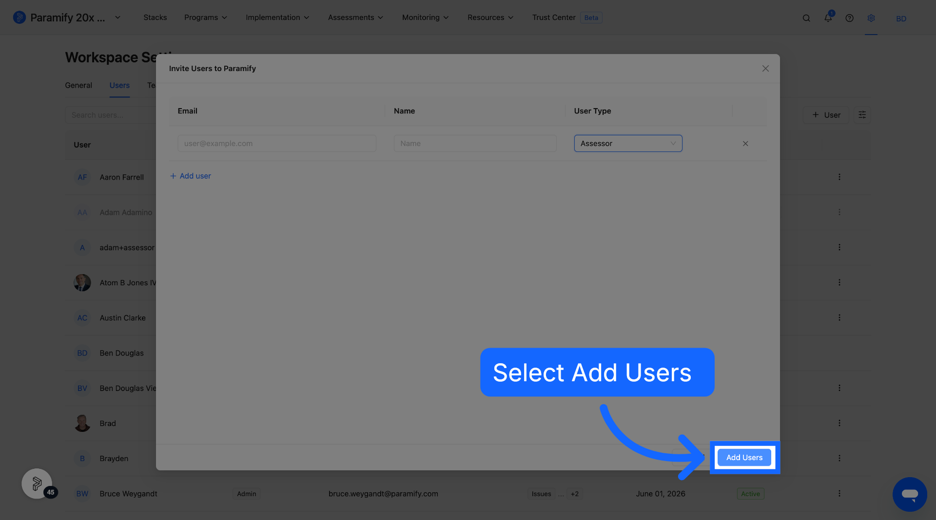 Add New Users