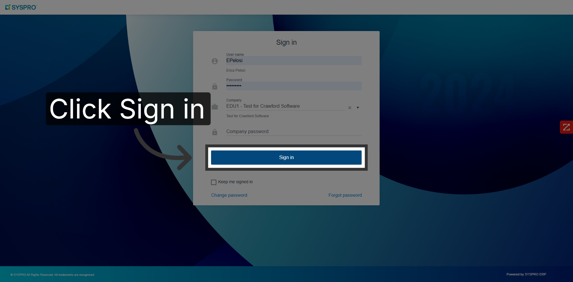 Confirm Sign In