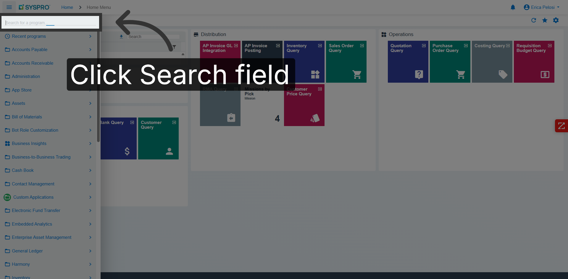 Open Program Search