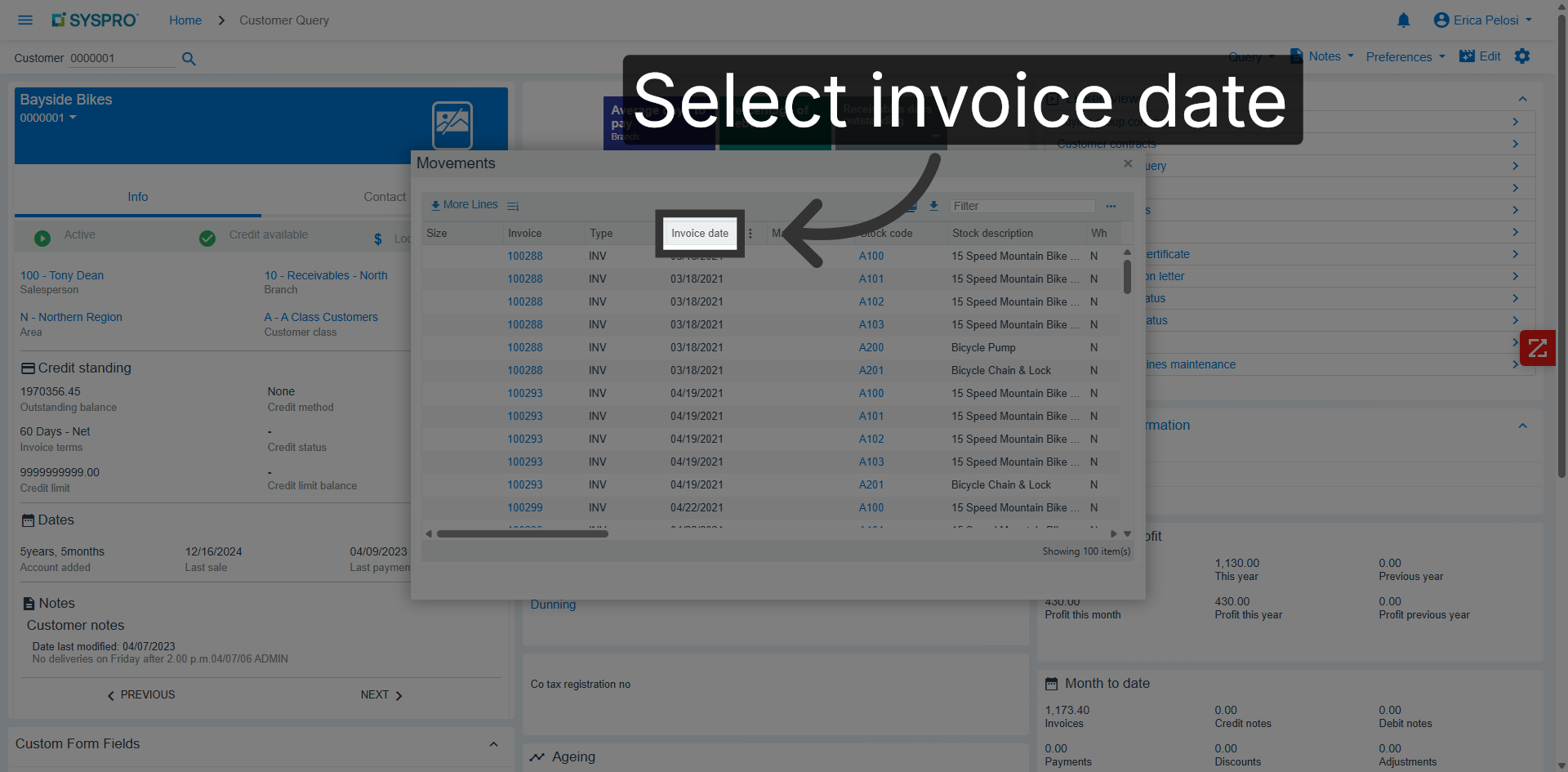 Select Invoice Date