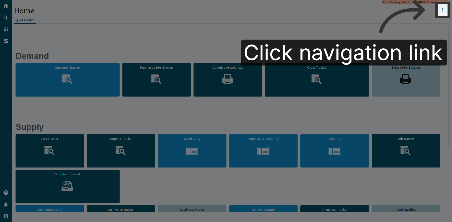 Click Navigation Link