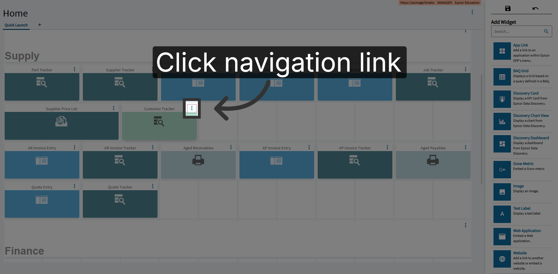 Click Navigation Link