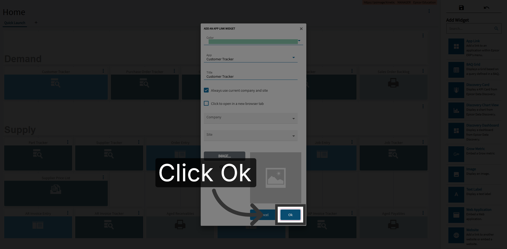 Confirm Action