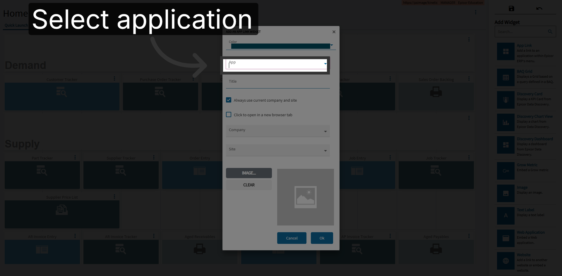 Select Application