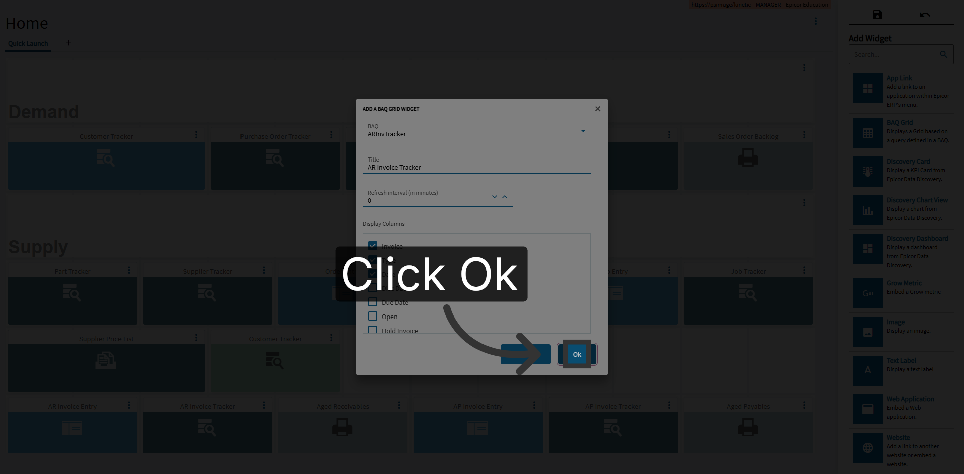 Confirm Selection