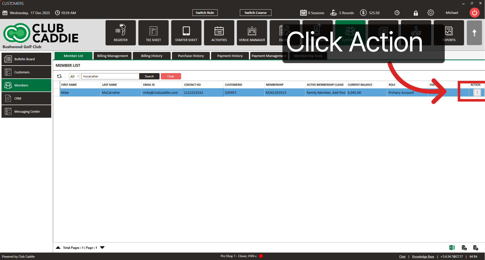 Open More Options Menu