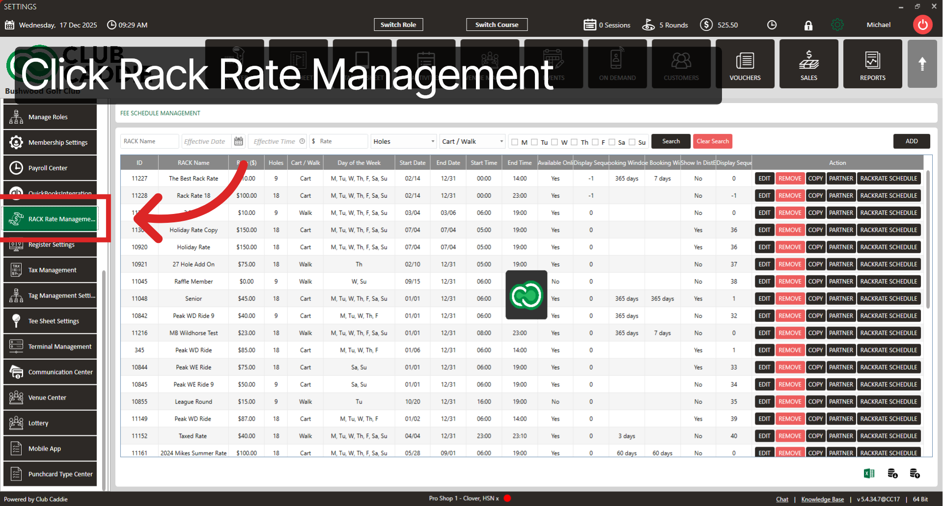 Access Settings Section
