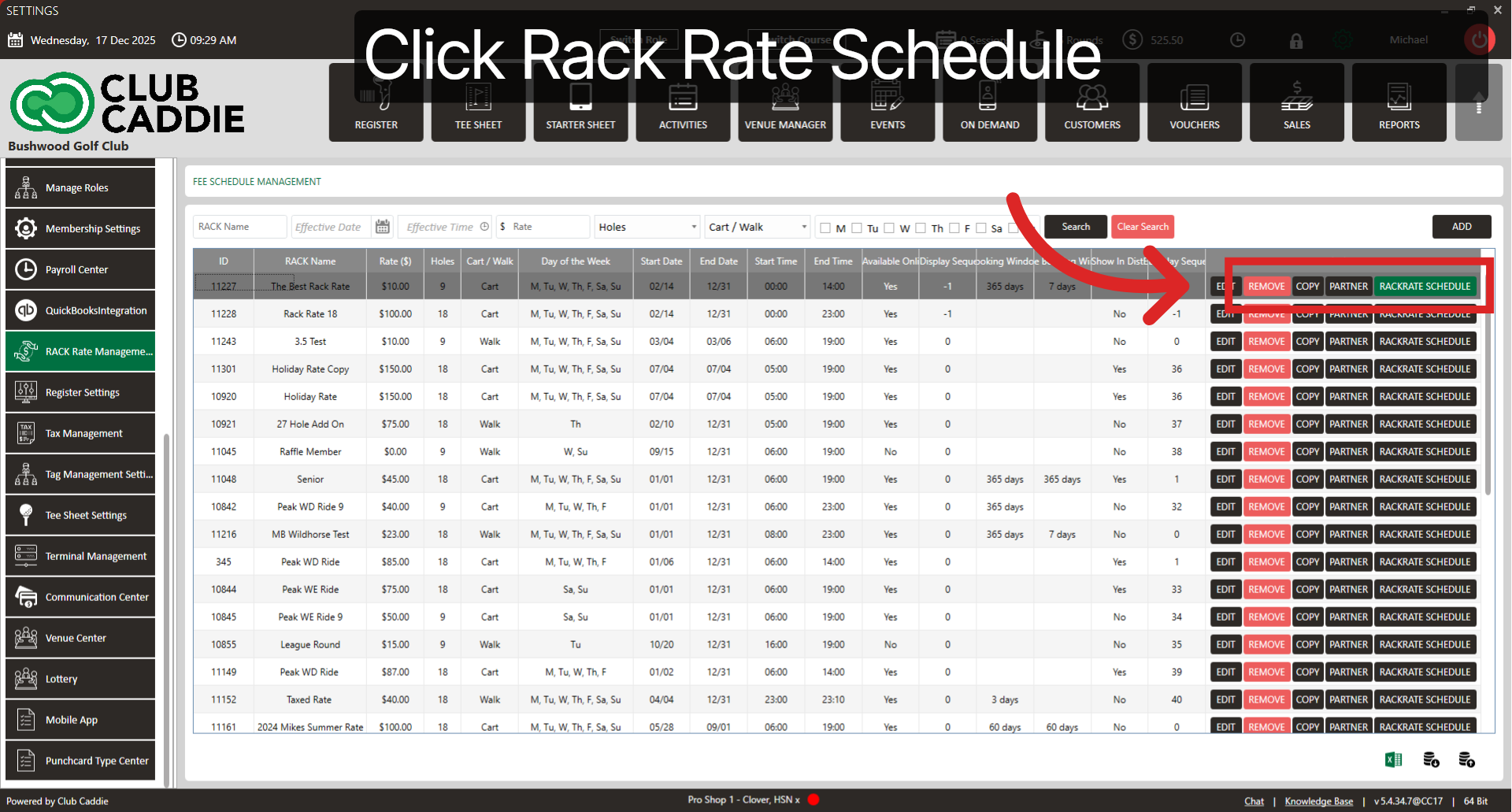Remove Existing Schedule