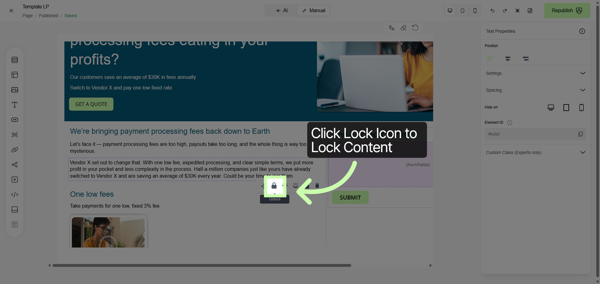 Click Here Link Interaction
