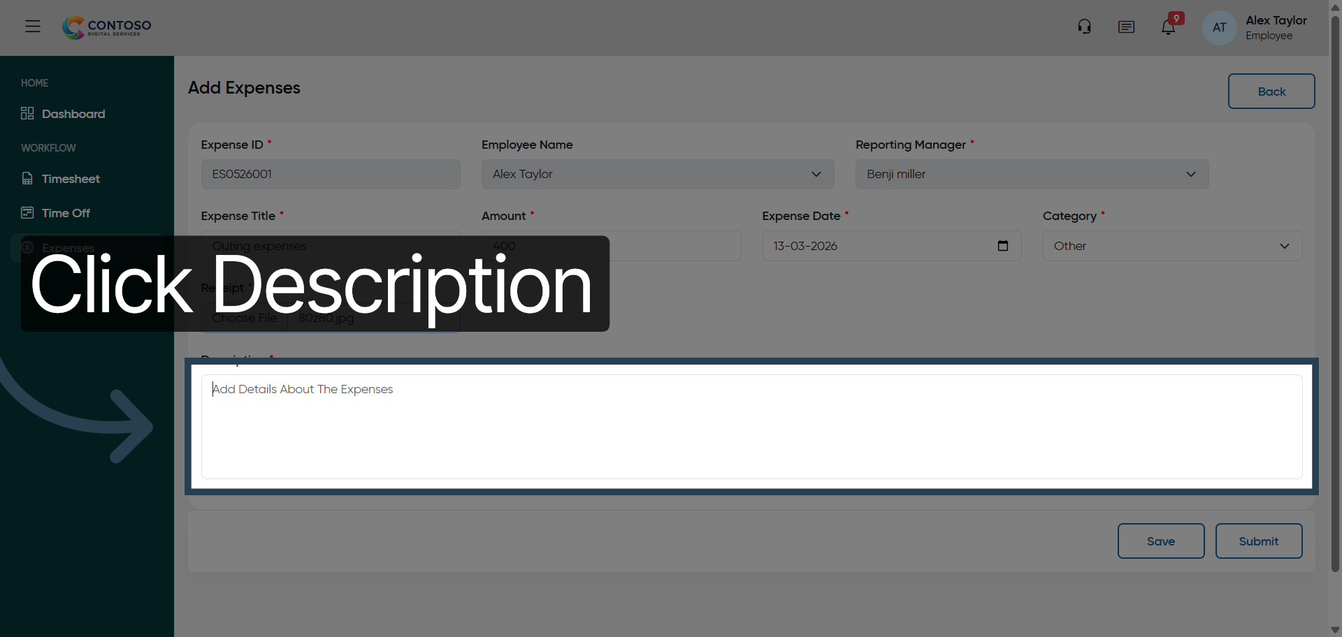 Select Description Field