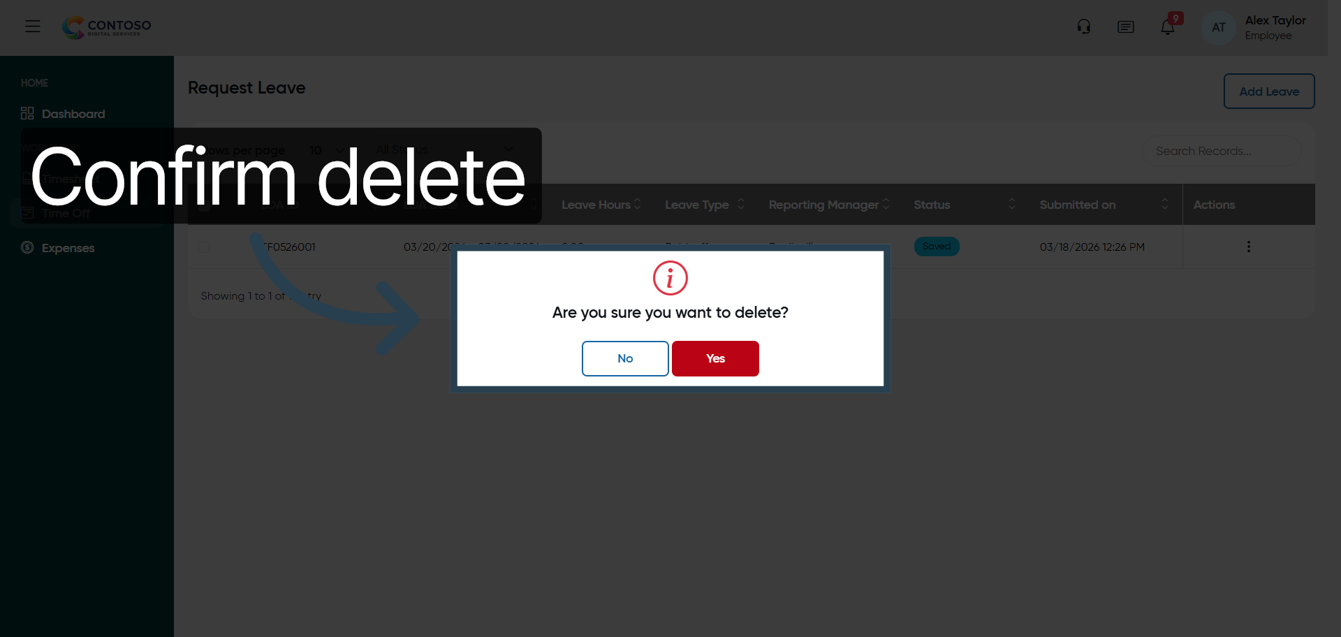 Confirm Deletion Prompt