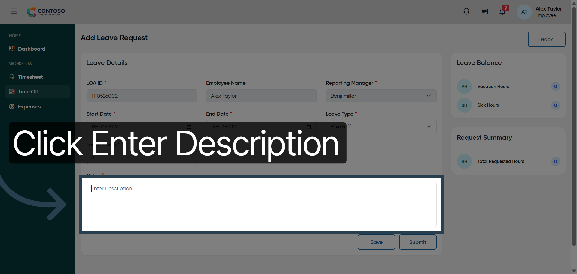 Access Description Field