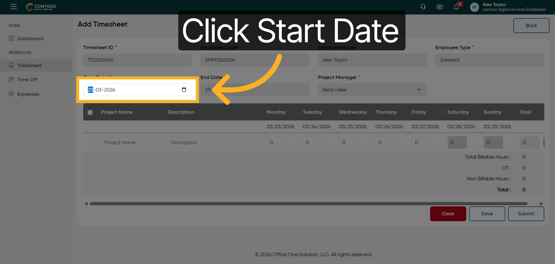 Reopen Start Date Picker