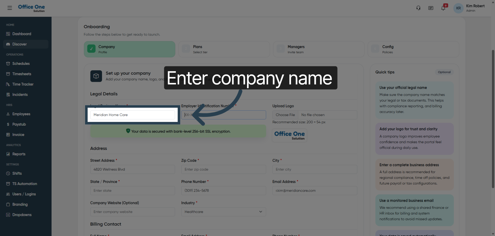 Provide Company Name