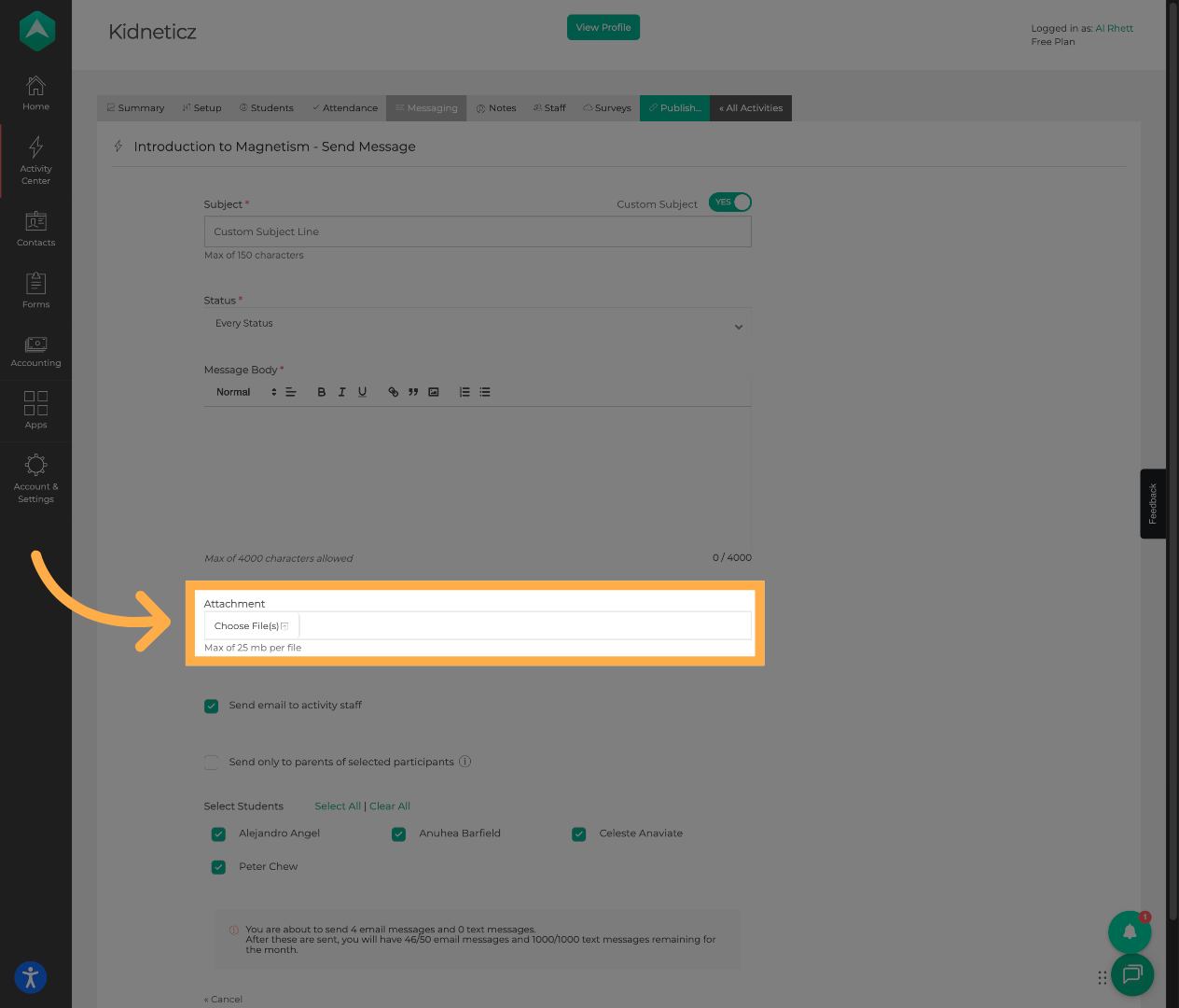 Add Attachments (Optional)