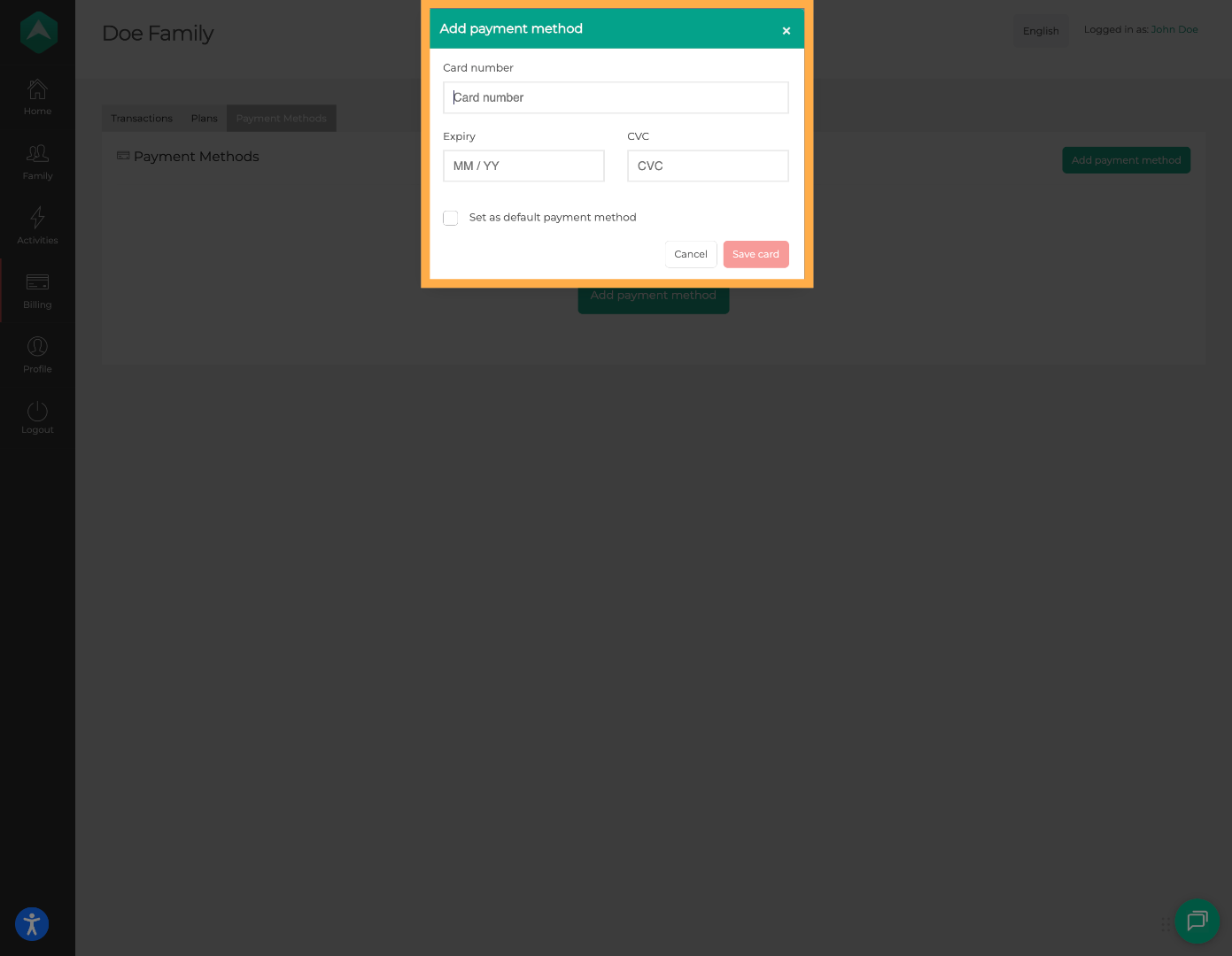 Enter Card Number