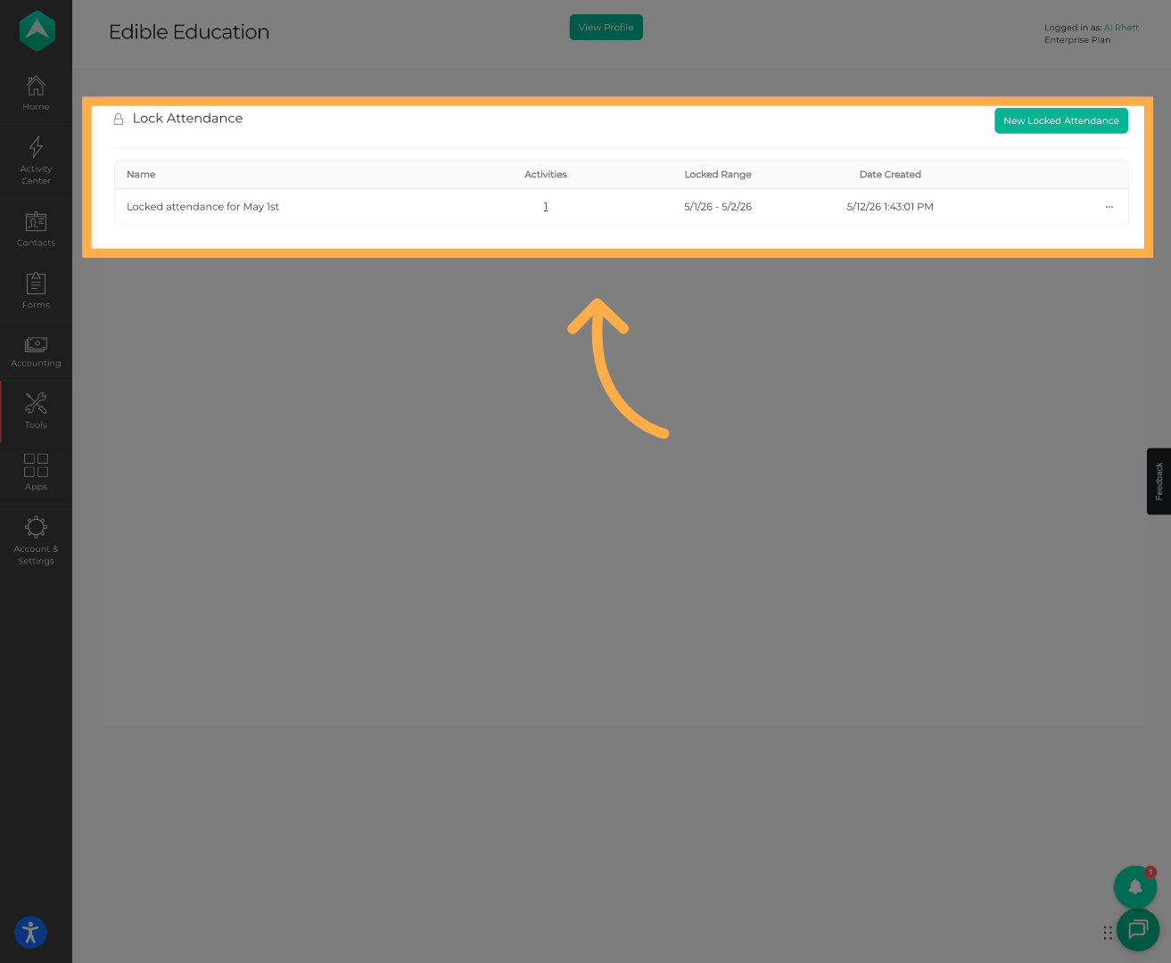 View Your Locked Attendance Records