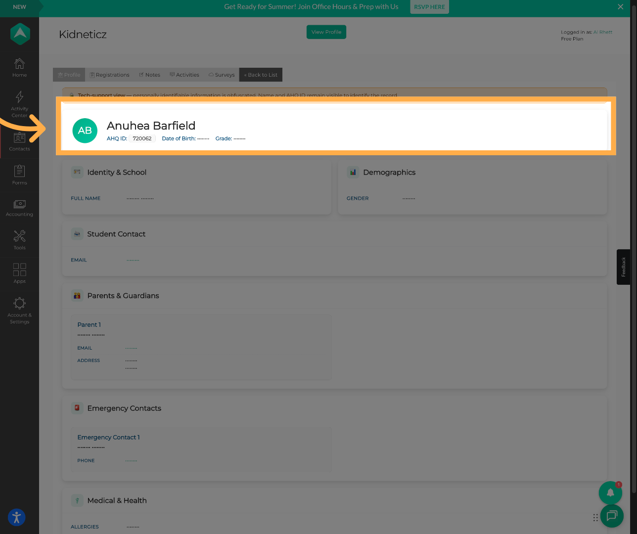 Review Identity & School Information