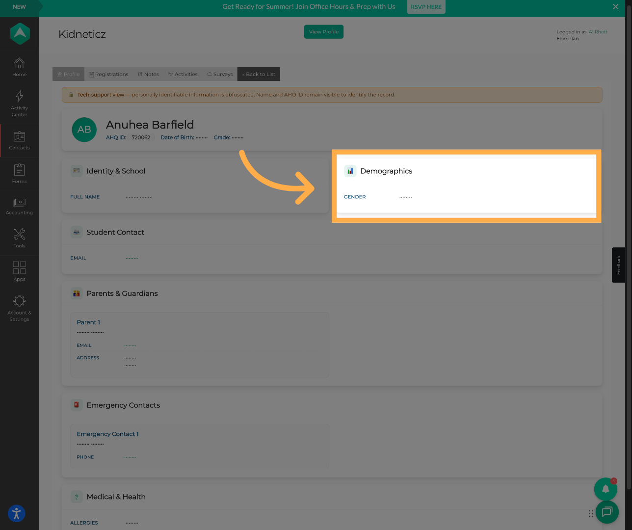 Review Demographic Information