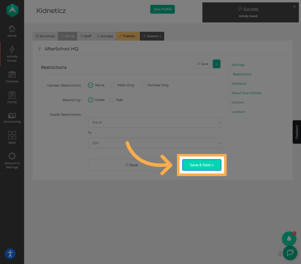Continue to Next Step
