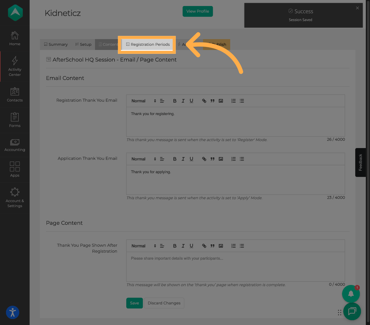 Open Registration Periods