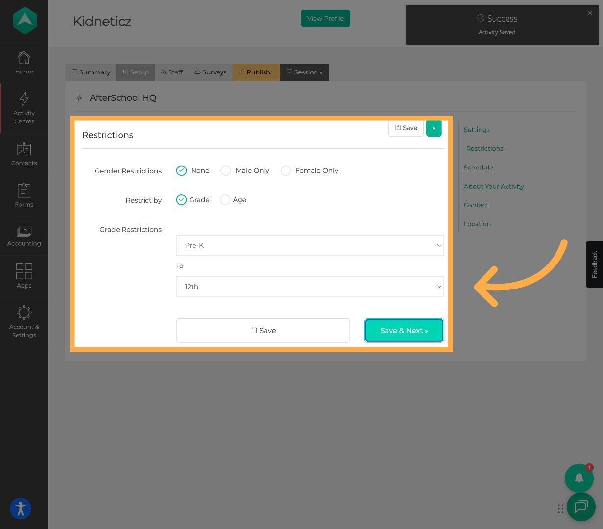 Restrictions by Age or Gender