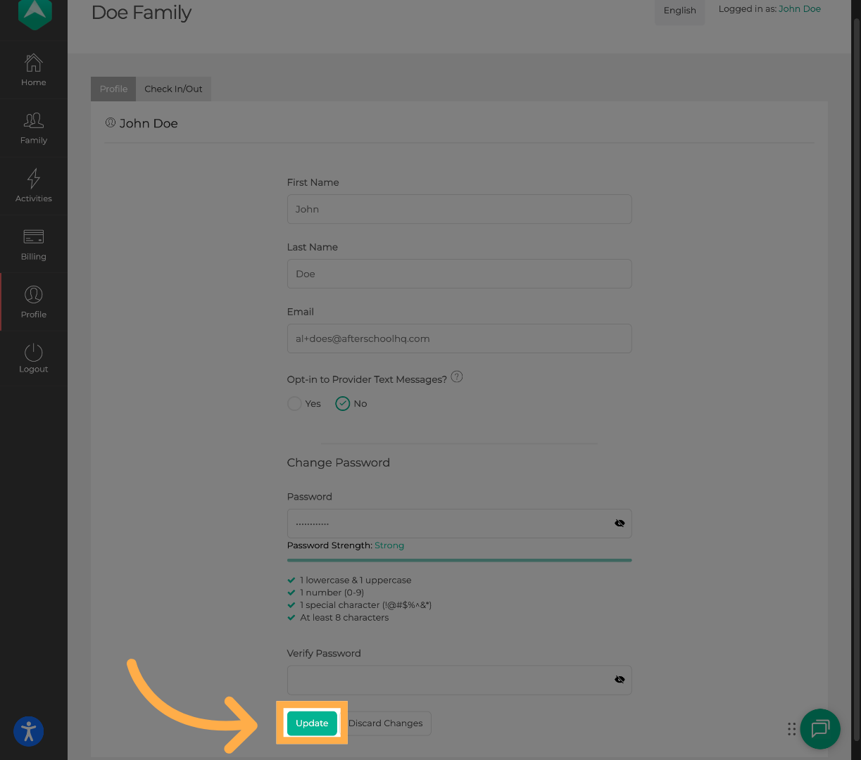Confirm Password Field