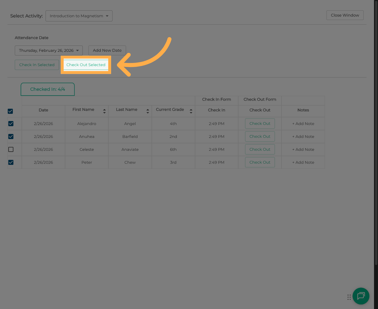 Apply Check-Out Time