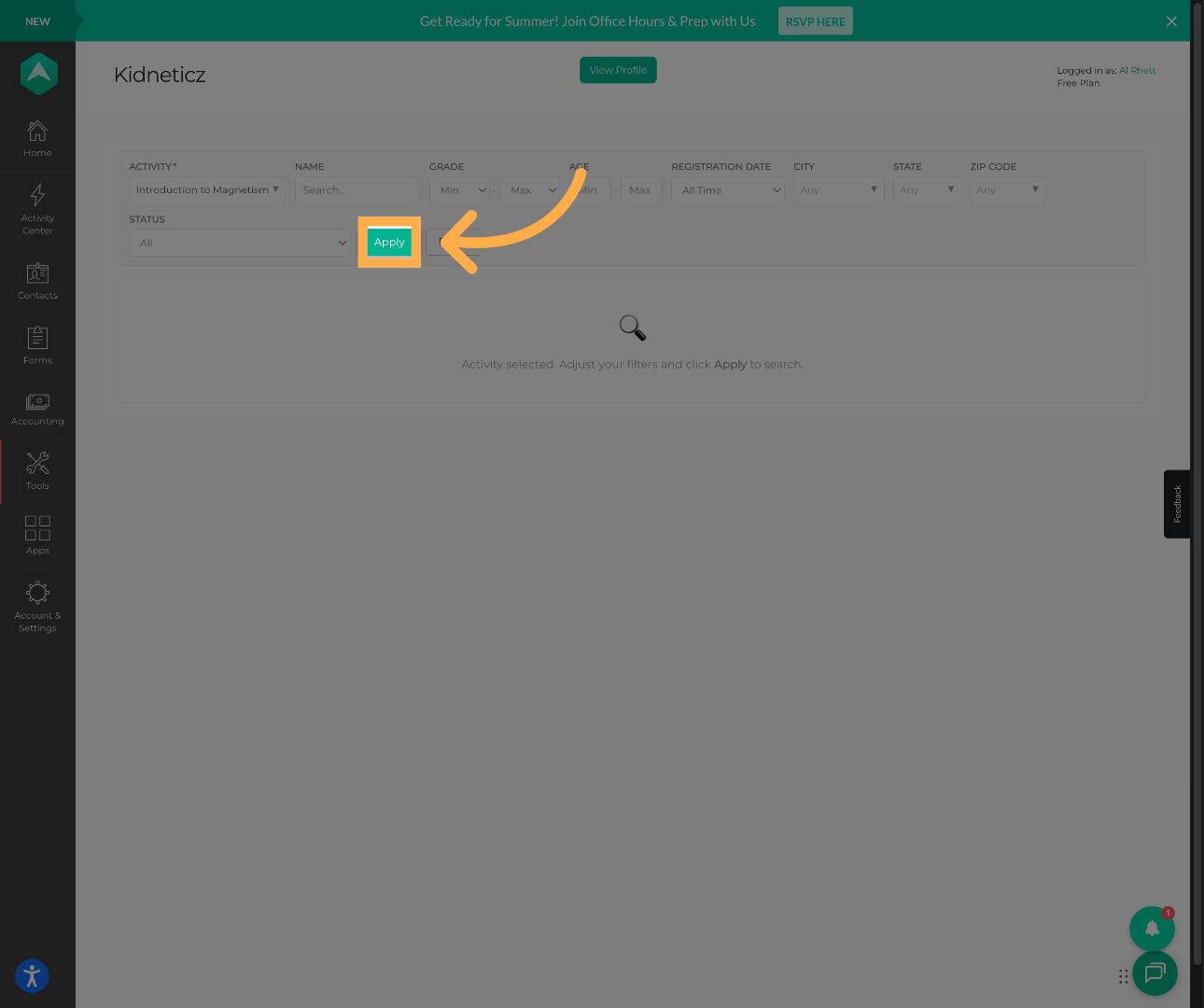 Apply Date Filter