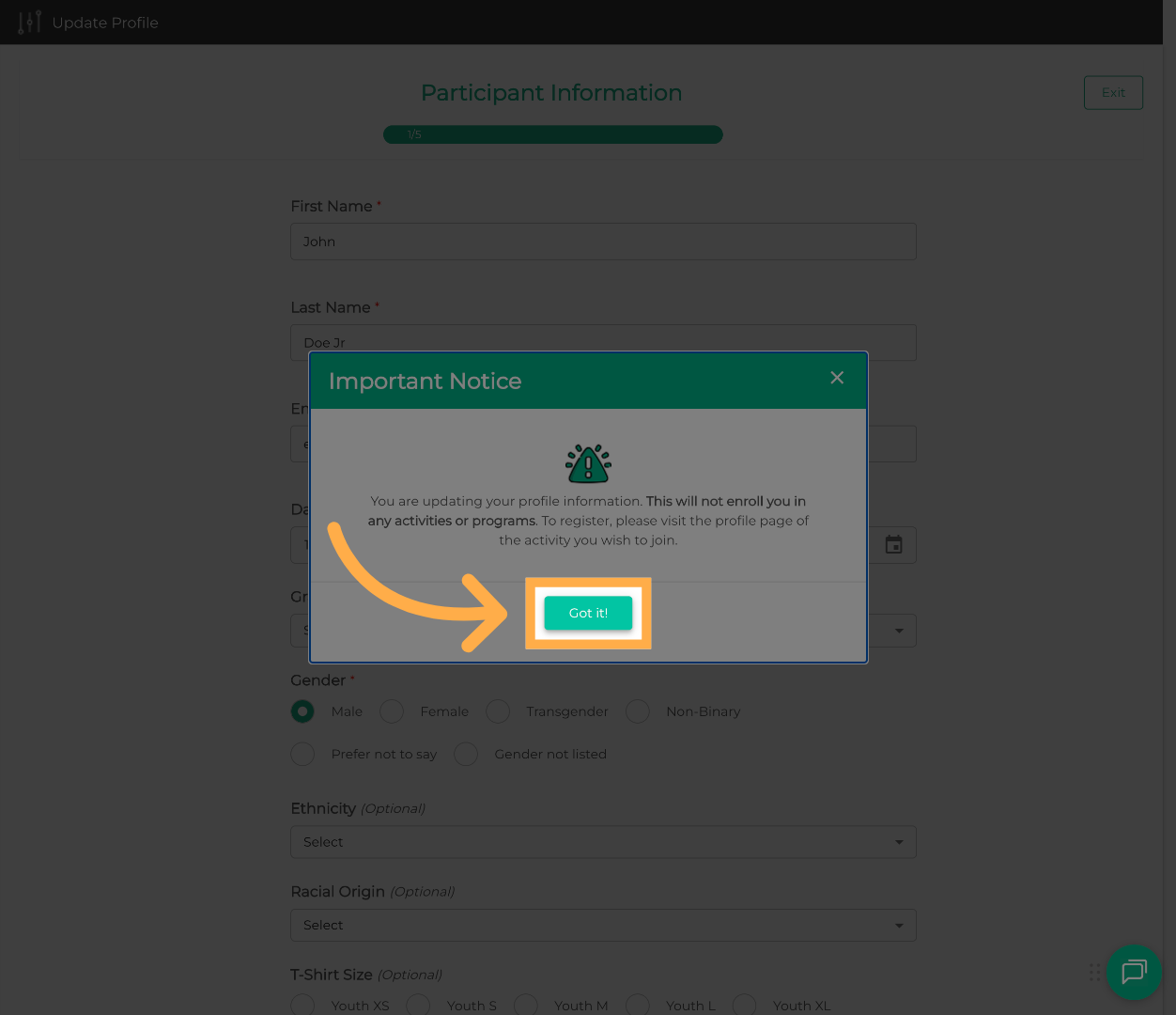 Acknowledge Confirmation