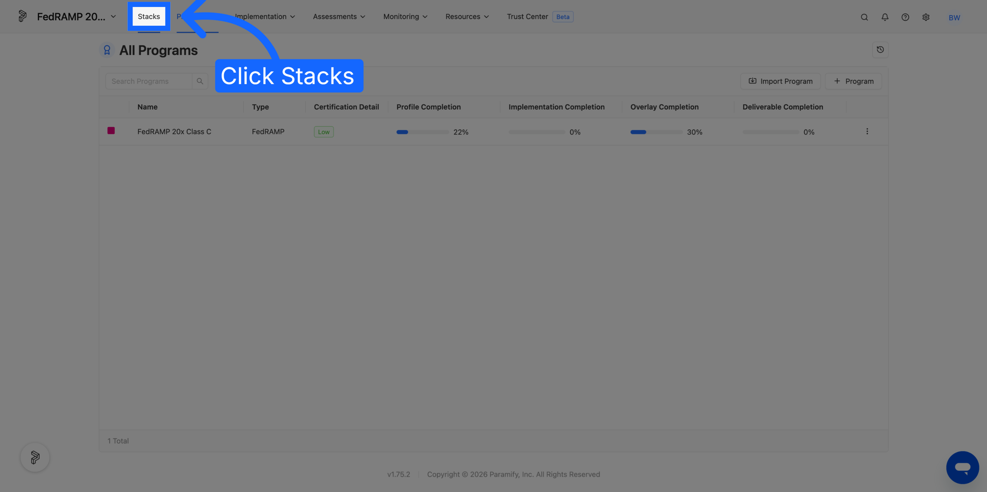 Access Stacks Section