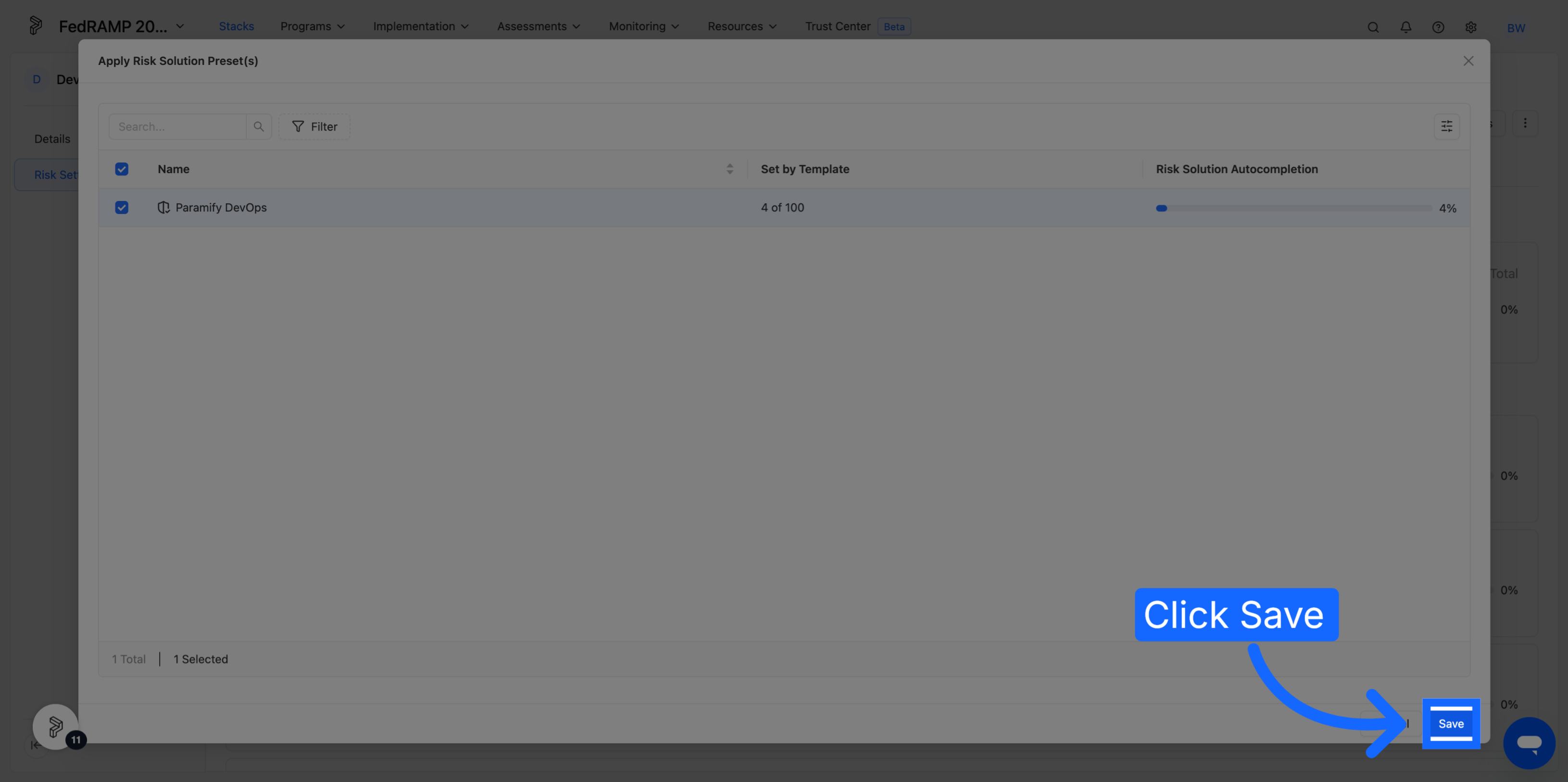 Save Preset Settings